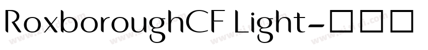 RoxboroughCF Light字体转换